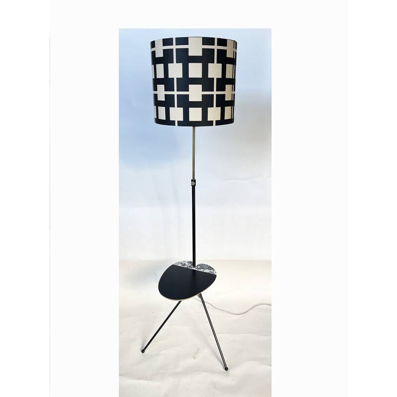 Vintage floor lamp with table