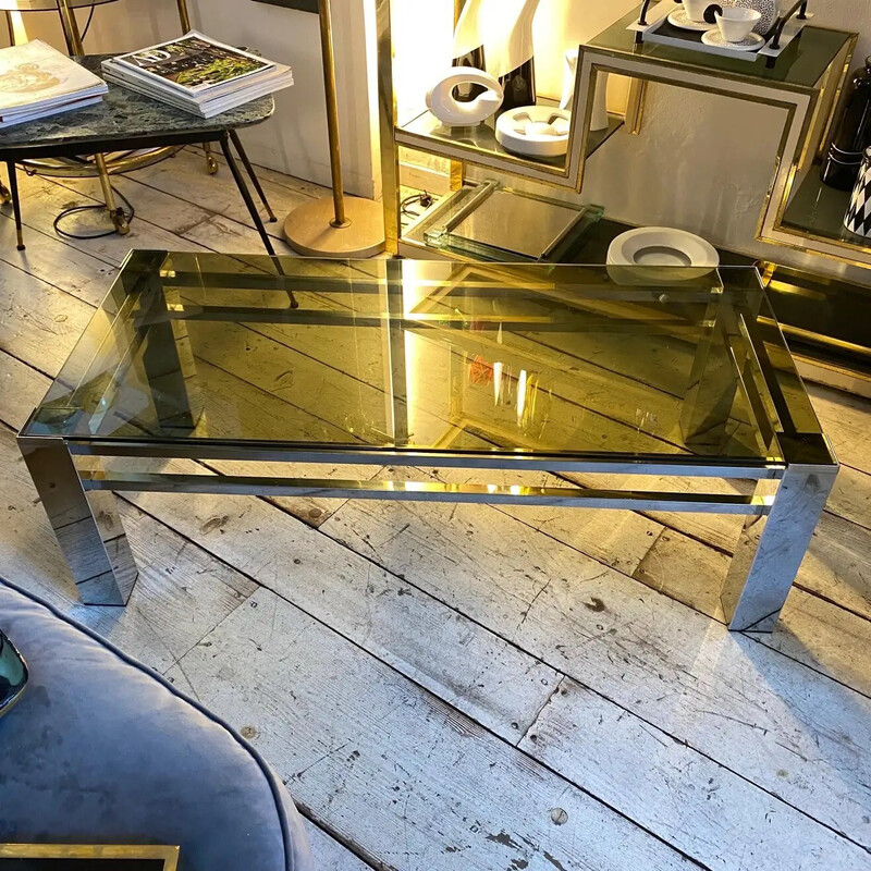 Vintage Space Age rectangular Italian side table, 1970s