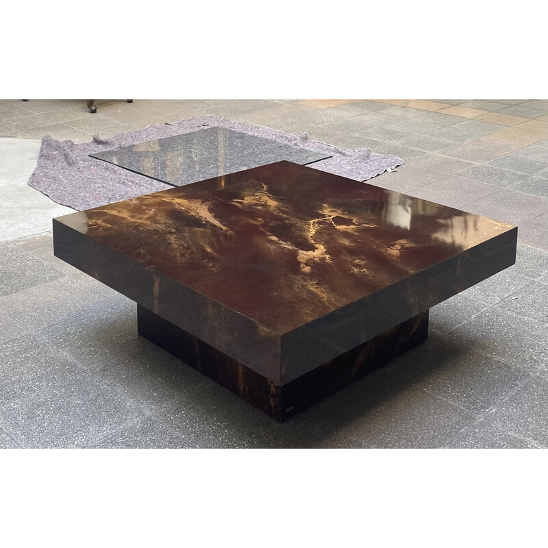 Vintage coffee table Solar flare by Guy Lefèvre, 1974