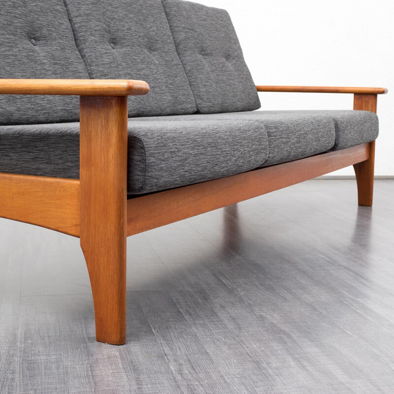 Scandinavian 3 seater sofa in teak - 1960s