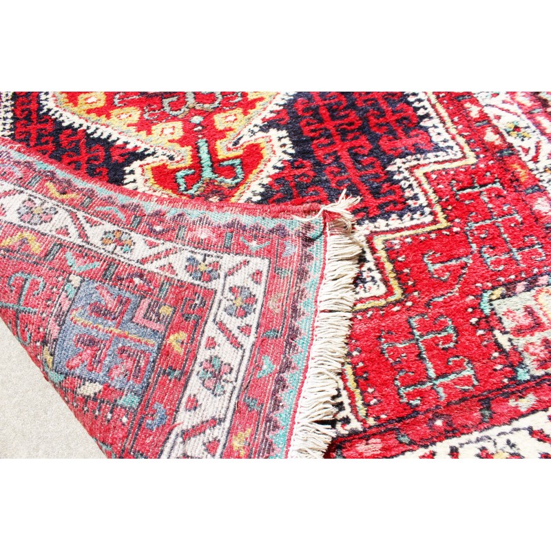 Vintage floral persischen Medaillon handgefertigten roten Teppich