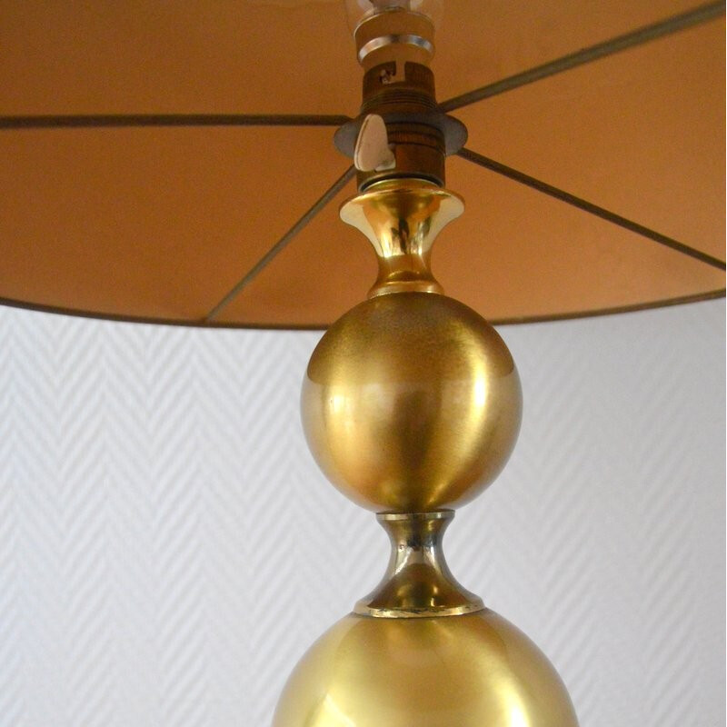 Lampe vintage dorée en laiton - 1960