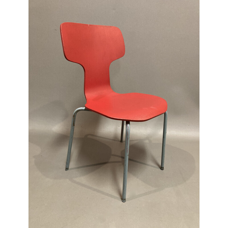 Juego de 6 sillas infantiles vintage de Arne Jacobsen para Fritz Hansen, 1960