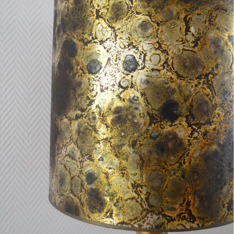 Lampe vintage dorée en laiton - 1960