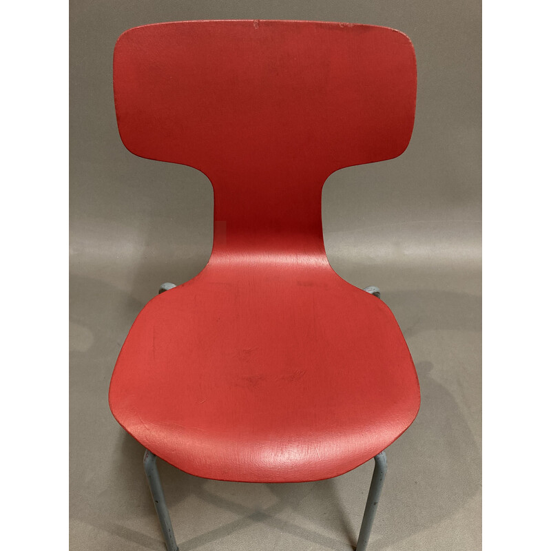 Satz von 6 Vintage-Stühlen Kindermodell von Arne Jacobsen für Fritz Hansen, 1960