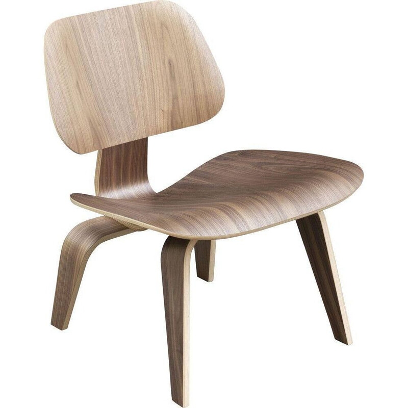 Sedia vintage Lcw in noce di Charles e Ray Eames per Herman Miller
