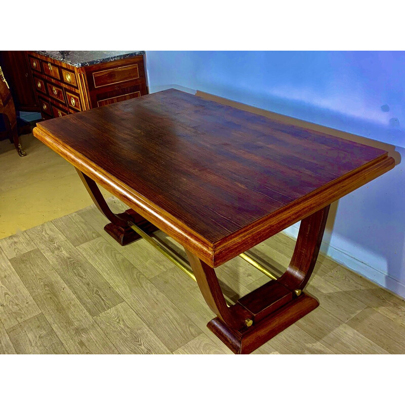 Vintage Art Deco rectangular rosewood table, 1930