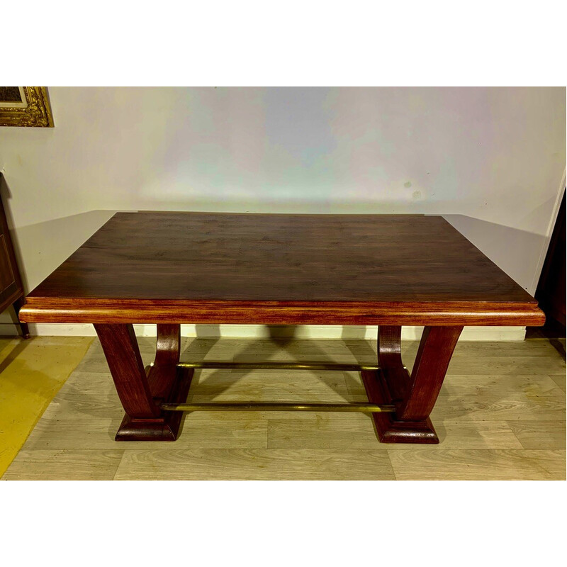 Vintage Art Deco rectangular rosewood table, 1930