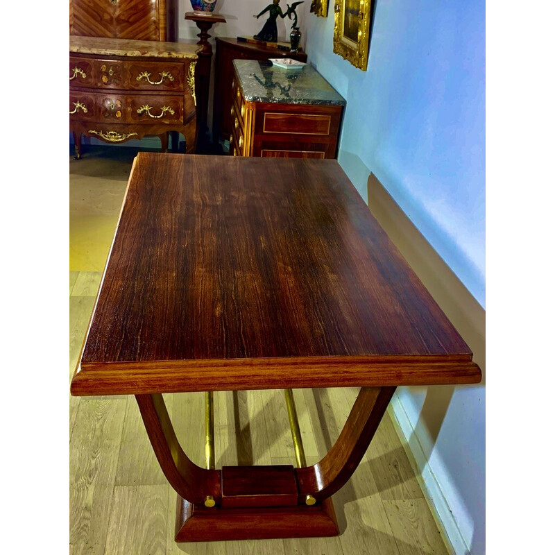 Vintage Art Deco rectangular rosewood table, 1930