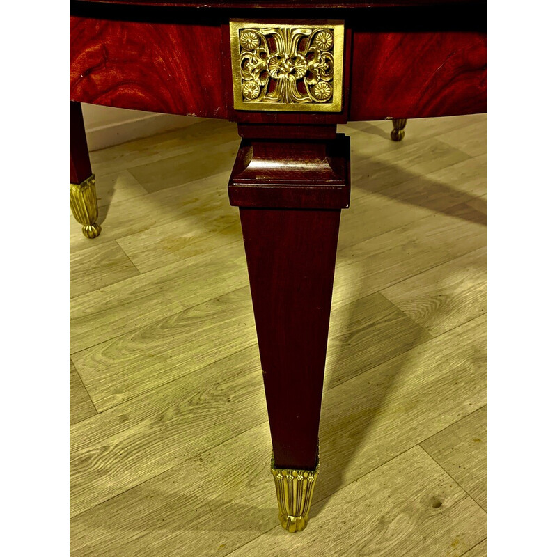 Vintage Art Nouveau oval mahogany table, 1920