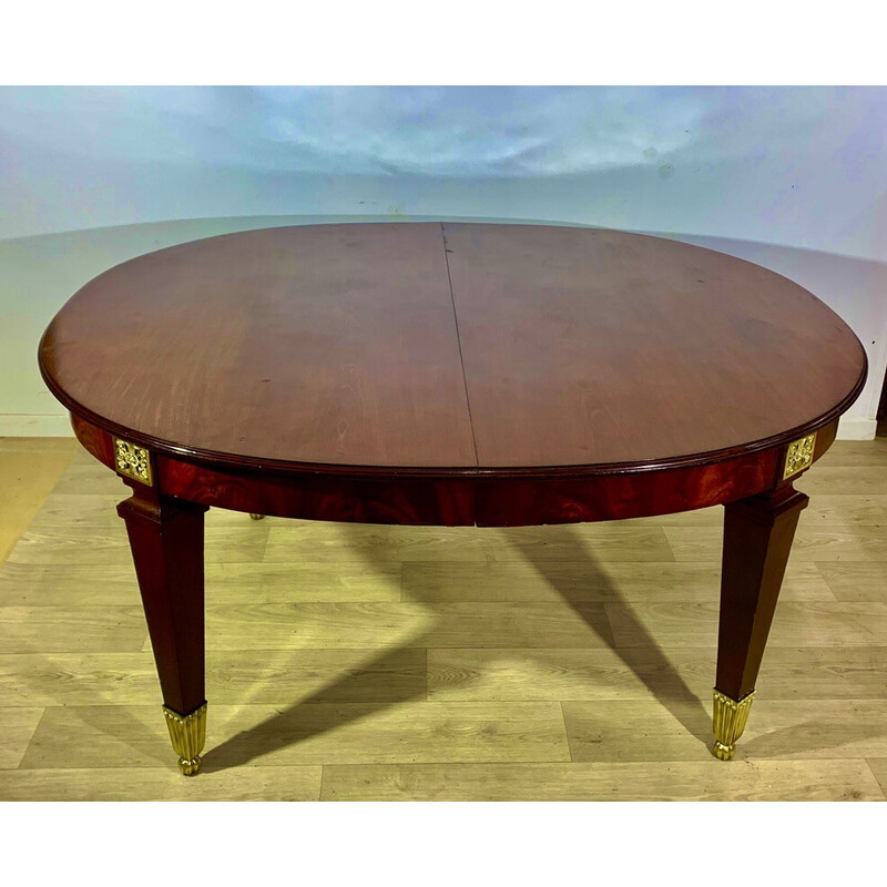 Vintage Jugendstil ovaler Tisch aus Mahagoni, 1920