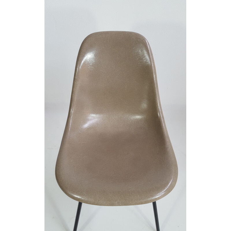 Chaise DAX greige fibre de verre Eames, édition Interform - 1970