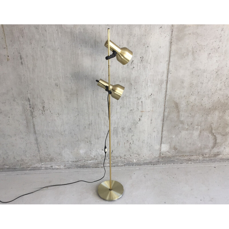 Danish vintage Brass Floorlamp - 1970s