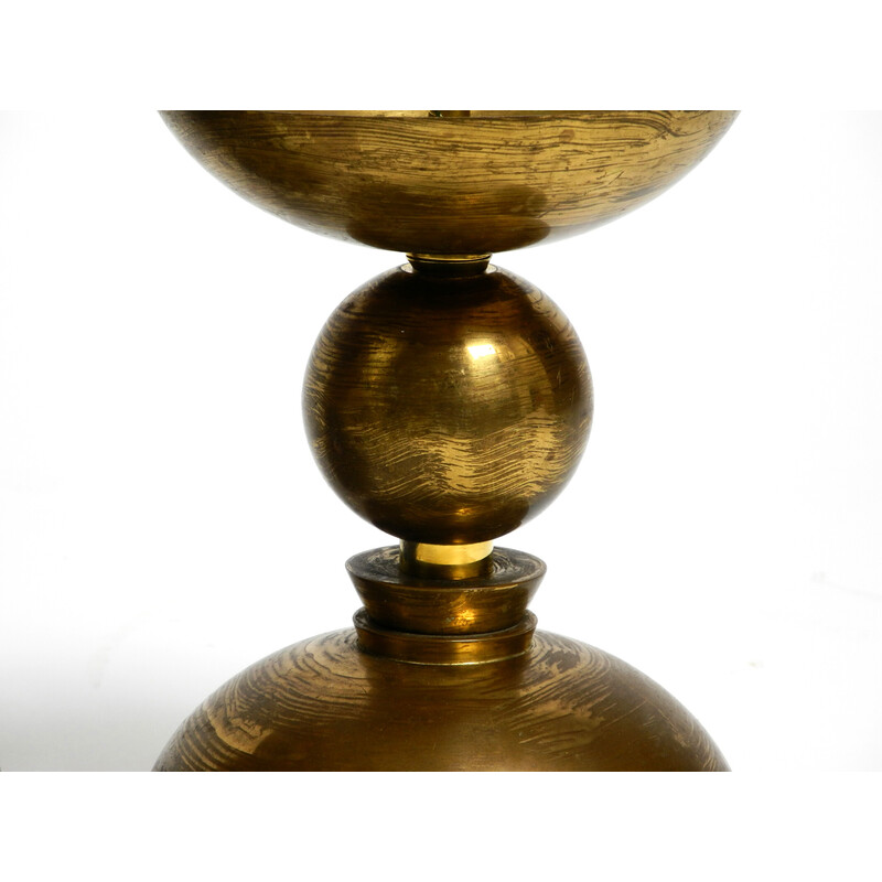 Set of 4 mid century brass candlesticks from a Bavarian church