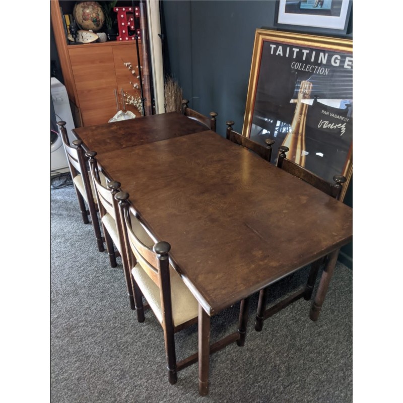 Mid-century Scandinavian rosewood dining set by Asko Export, 1970s