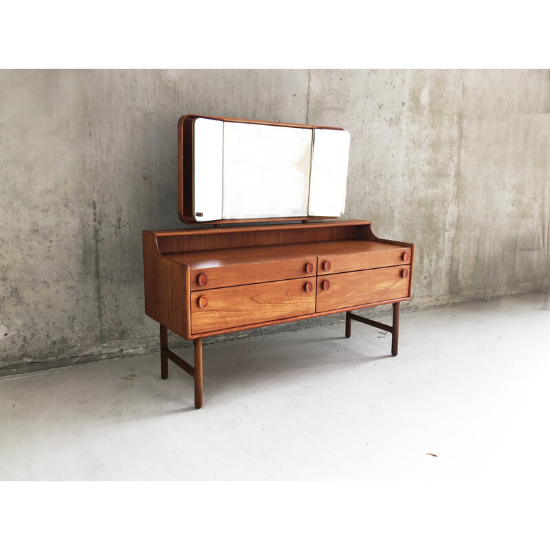 Mid century dressing table by Meredrew with adjustable side mirrors - 1950s