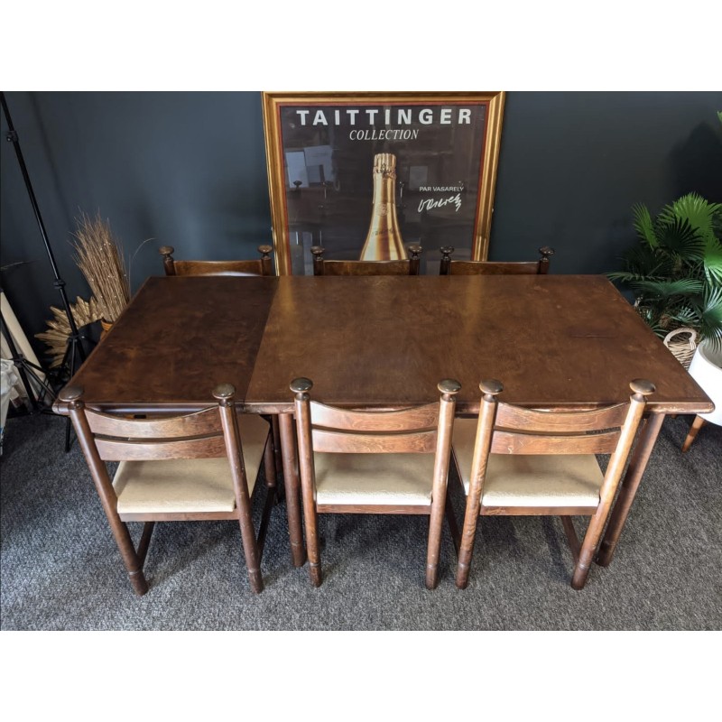 Mid-century Scandinavian rosewood dining set by Asko Export, 1970s