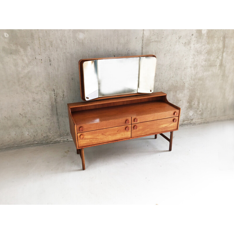 Mid century dressing table by Meredrew with adjustable side mirrors - 1950s