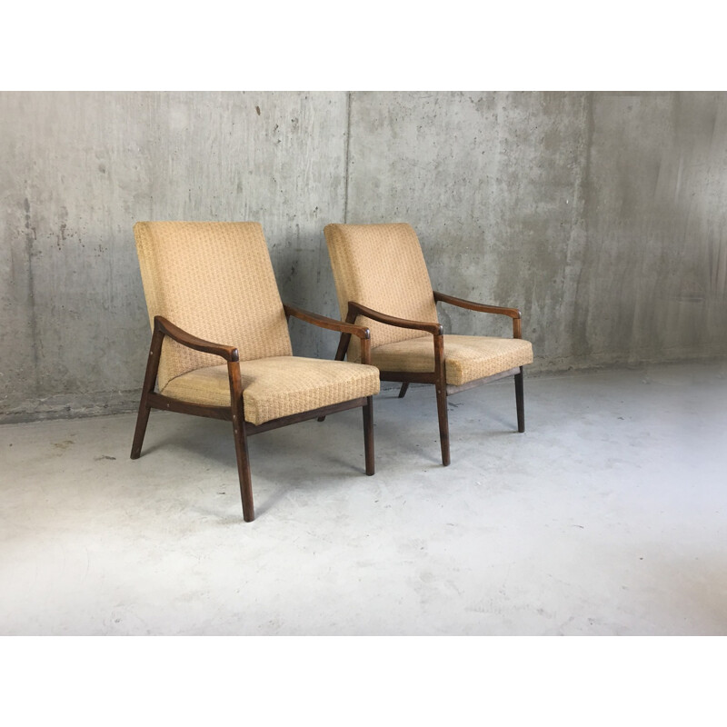 Pair of Czech Republic lounge chairs - 1970s