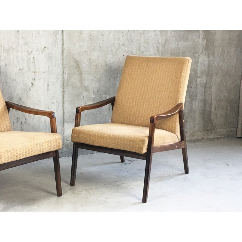 Pair of Czech Republic lounge chairs - 1970s