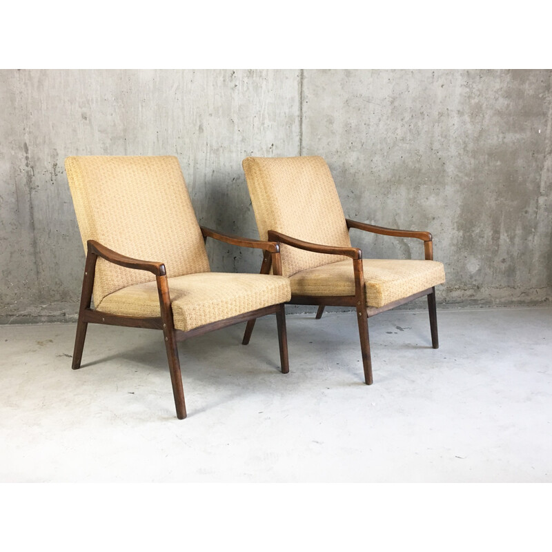 Paire de chaises Tchèques  en chêne - 1960s