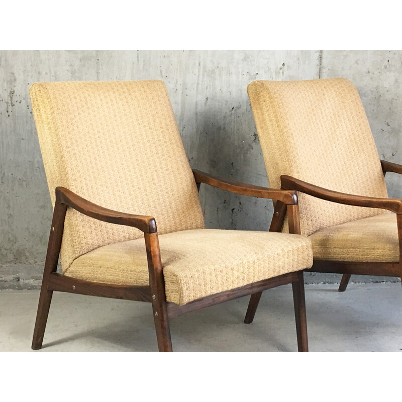 Pair of Czech Republic lounge chairs - 1970s