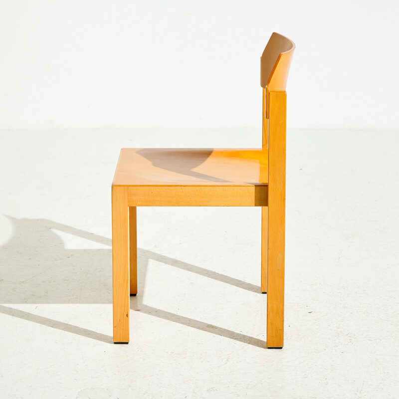 Vintage stackable oakwood chair, 1970s