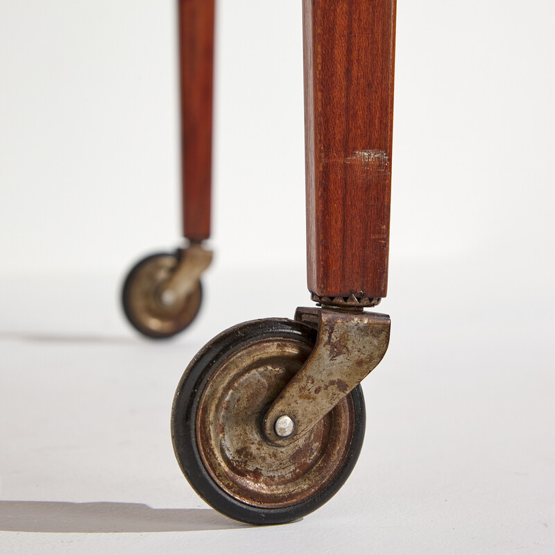 Vintage teak trolley by Peter Hvidt and Orla Mølgaard Nielsen for Søborg Møbler, 1950s