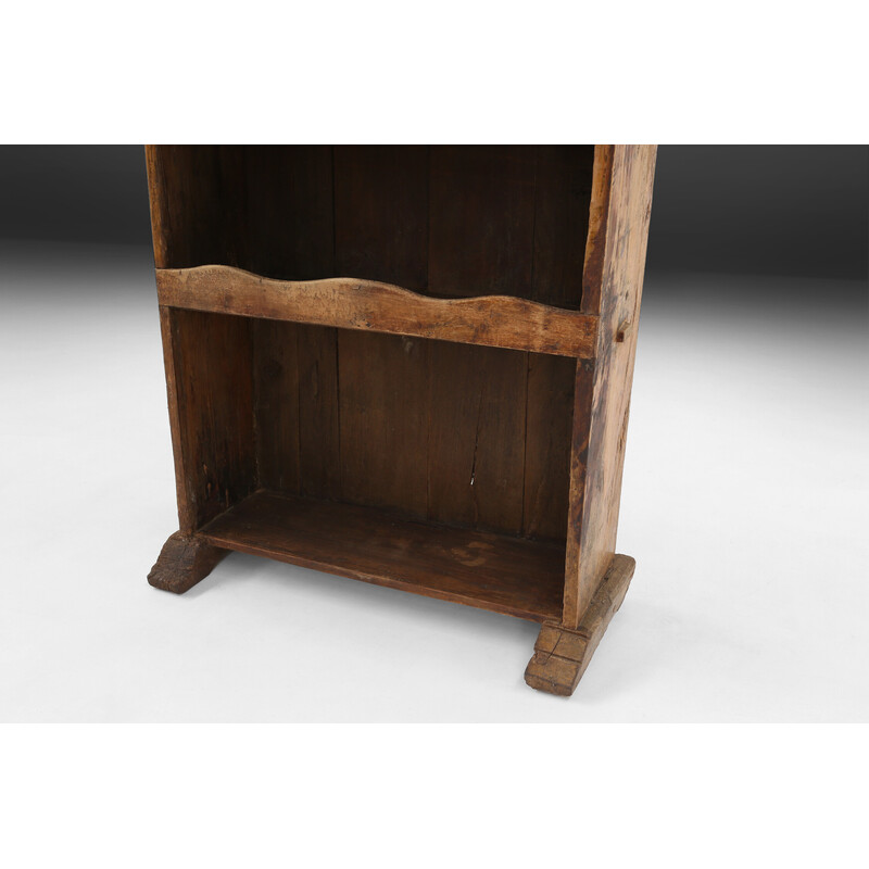 Vintage Rustic French bookcase in solid wood