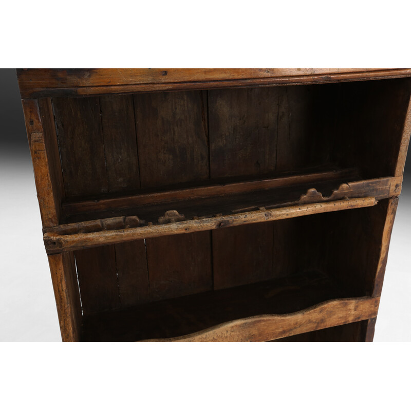 Vintage Rustic French bookcase in solid wood