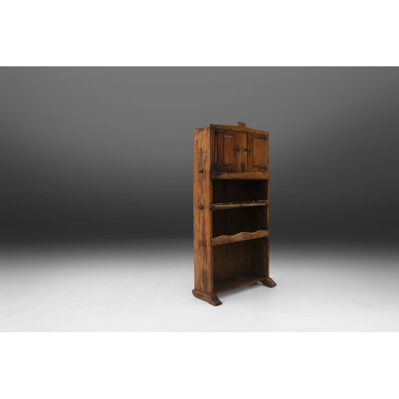 Vintage Rustic French bookcase in solid wood