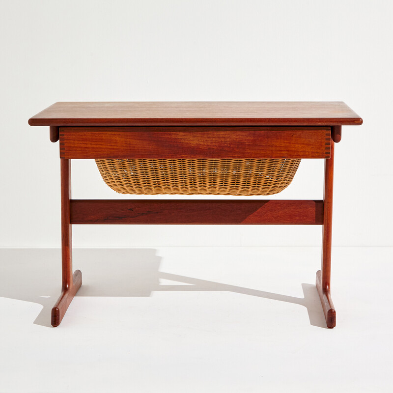 Vintage teak sewing table by Kai Kristiansen for Vildbjerg Møbelfabrik, 1960s
