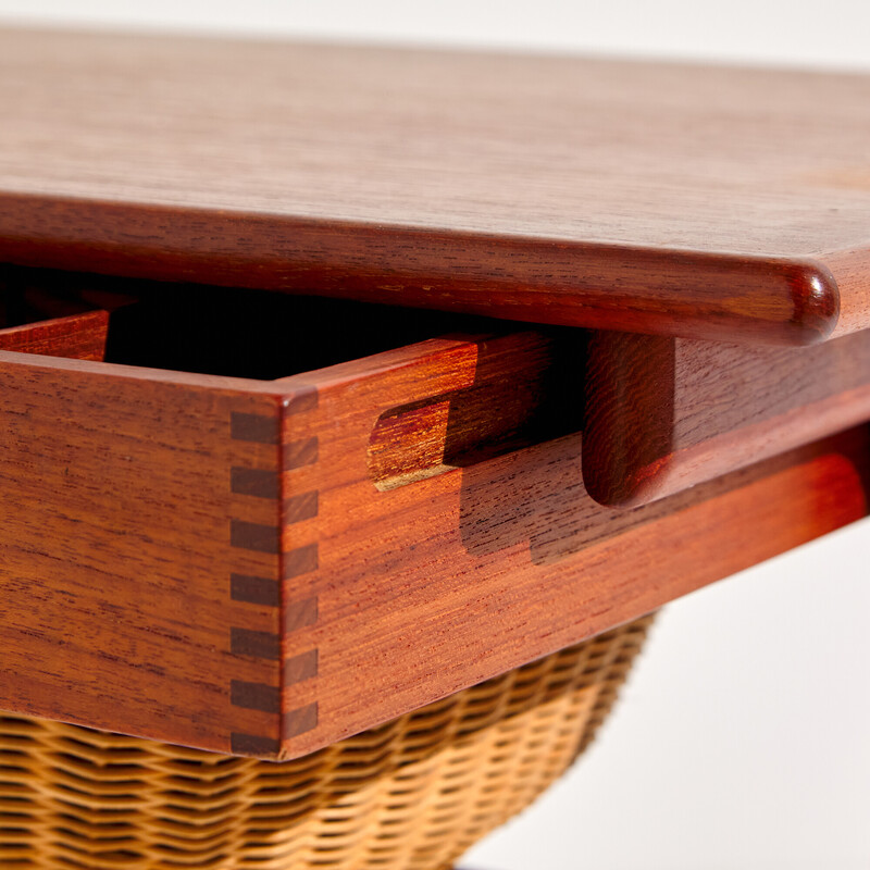 Vintage teak sewing table by Kai Kristiansen for Vildbjerg Møbelfabrik, 1960s