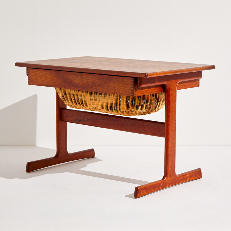 Vintage teak sewing table by Kai Kristiansen for Vildbjerg Møbelfabrik, 1960s