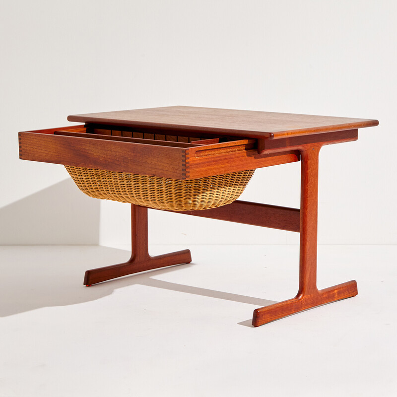 Vintage teak sewing table by Kai Kristiansen for Vildbjerg Møbelfabrik, 1960s