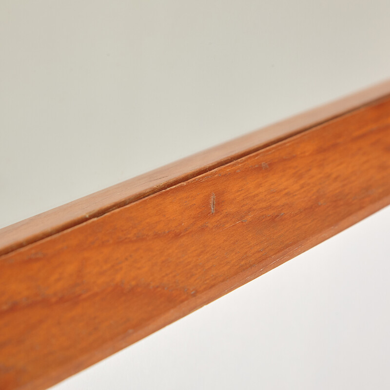 Specchio vintage con cornice in teak, Danimarca