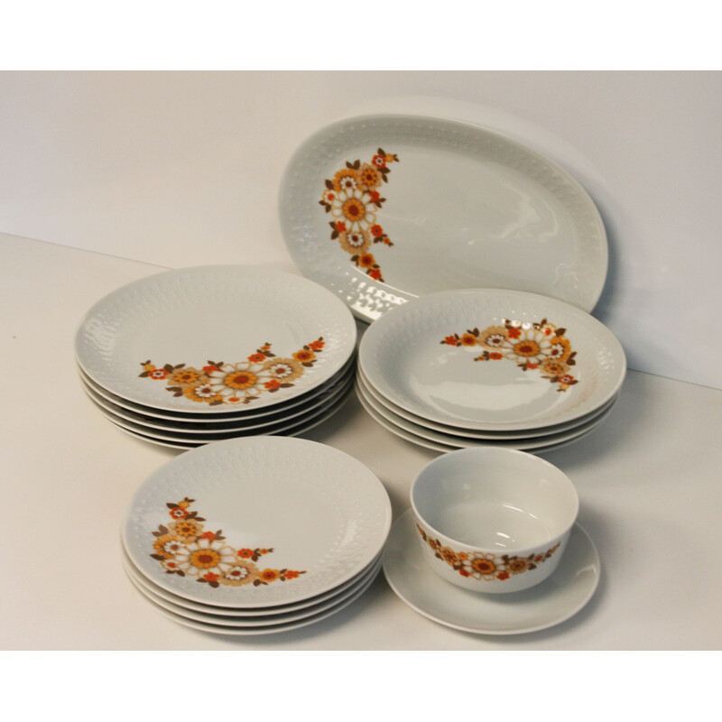 Vintage porcelain dinner service, Germany 1970