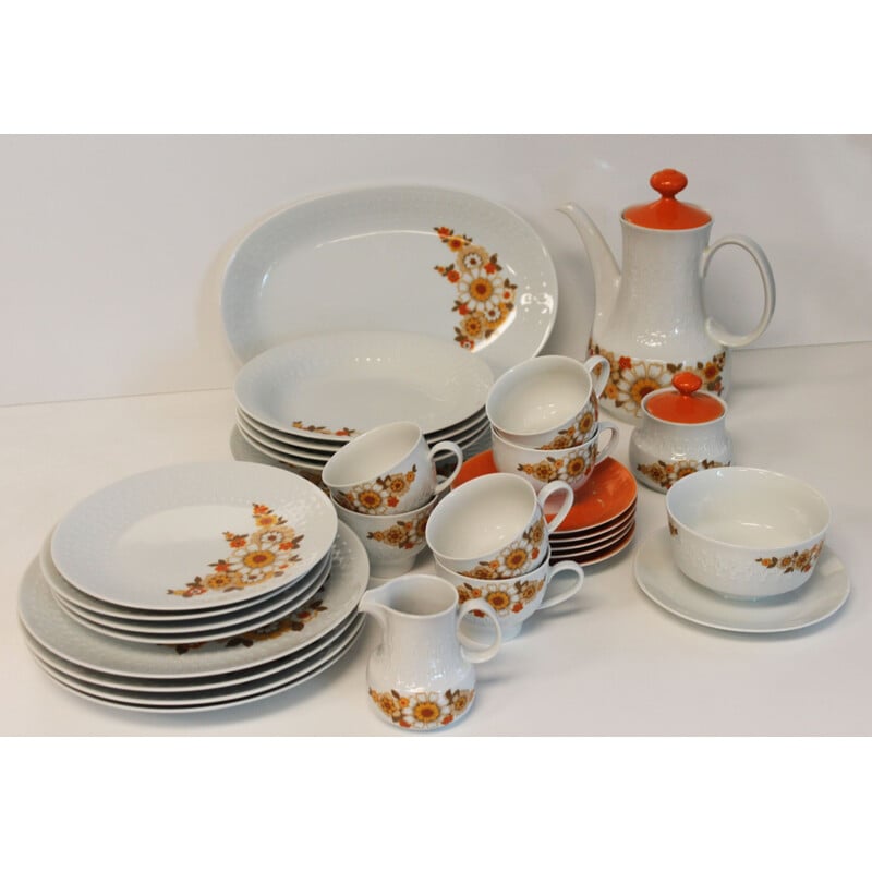 Service de table vintage en porcelaine, Allemagne 1970