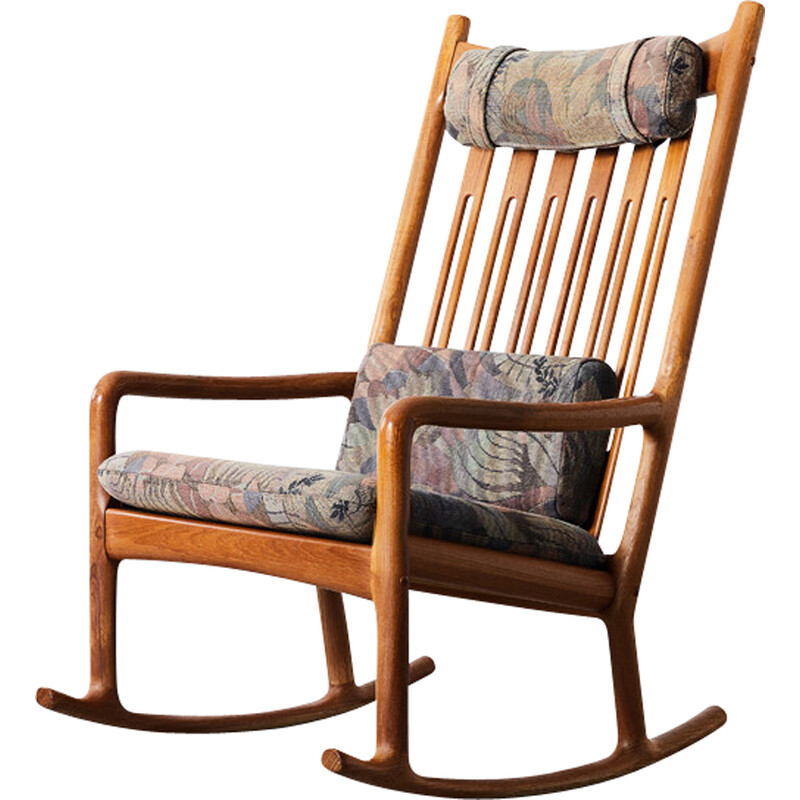 Vintage rocking chair by Hans Olsen for Juul Kristensen