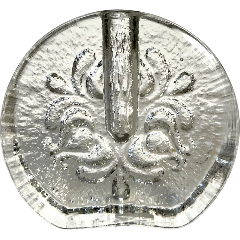 Jarrón de cristal vintage de Georgshütte, 1950