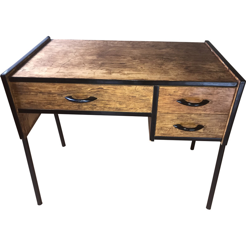 Bureau vintage en bois, 1960