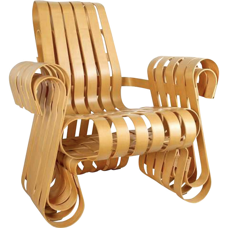 Vintage "Power Play" armchair by Frank Gehry for Knoll, 1990s