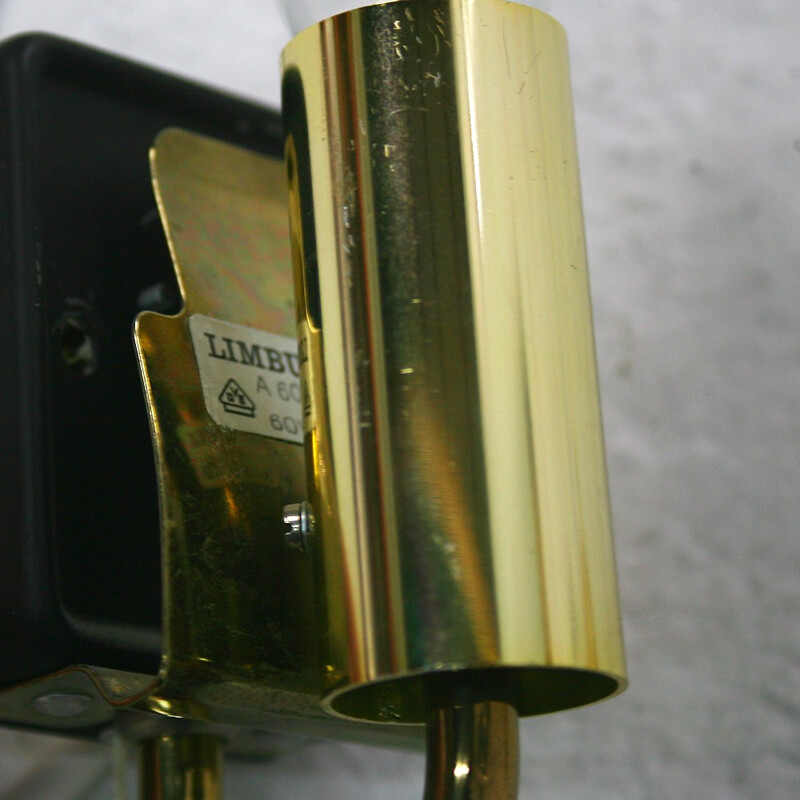 Applique en verre soufflé ambré de Helena Tynell - 1960