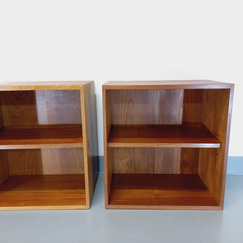 Pair of vintage teak night stands, 1960