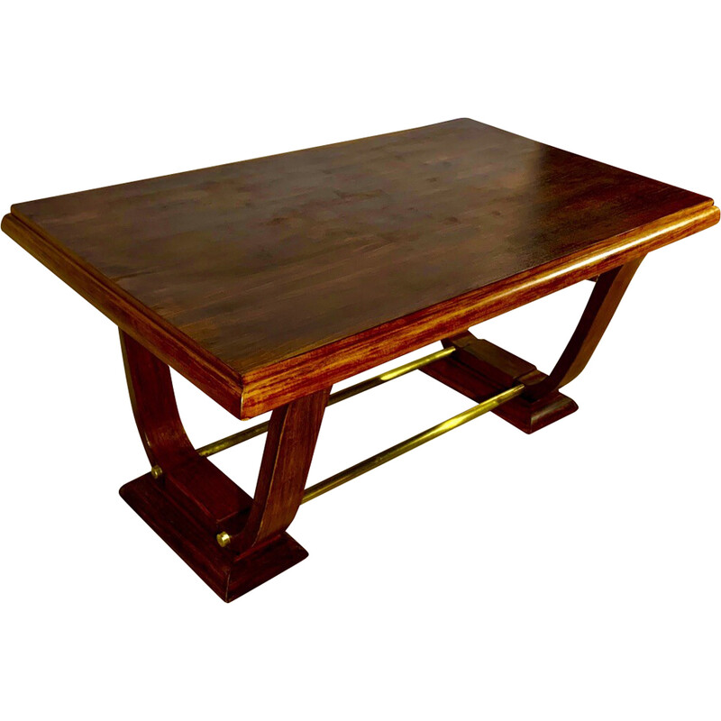 Vintage Art Deco rectangular rosewood table, 1930