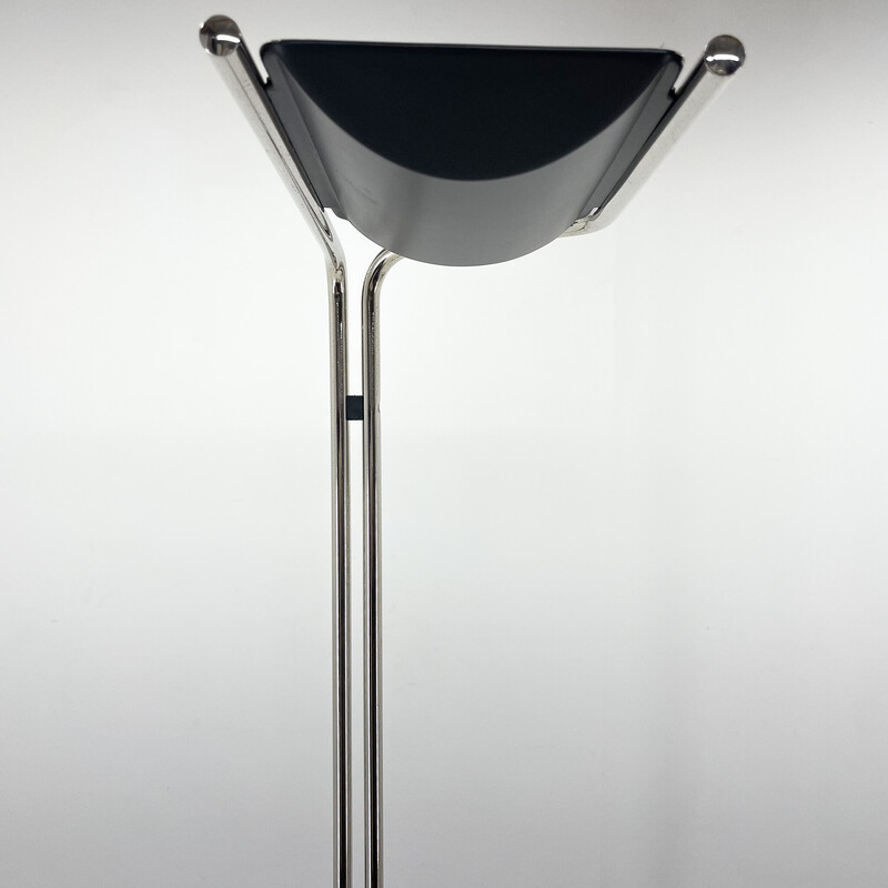 Vintage vloerlamp in chroom en marmer van Bruno Gecchelin voor Guzzini, Italië 1970