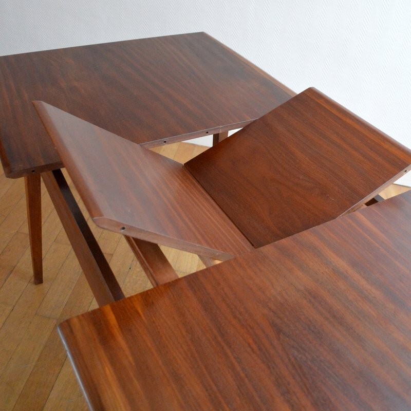 Dining table in teak, 4 to 6 people - 1960s
