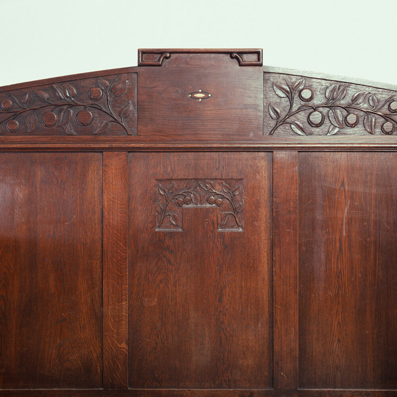 Banco de sala Vintage com armazenagem em madeira de carvalho