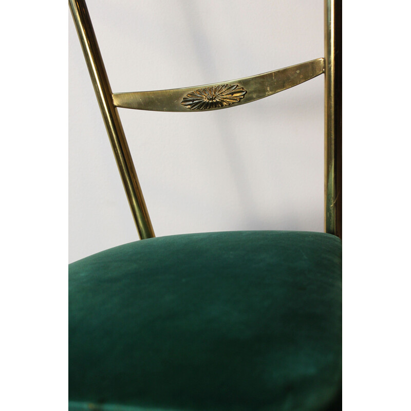 Vintage Chiavari stoel met hoge rugleuning van Gaetano Descalzi, Italië 1950