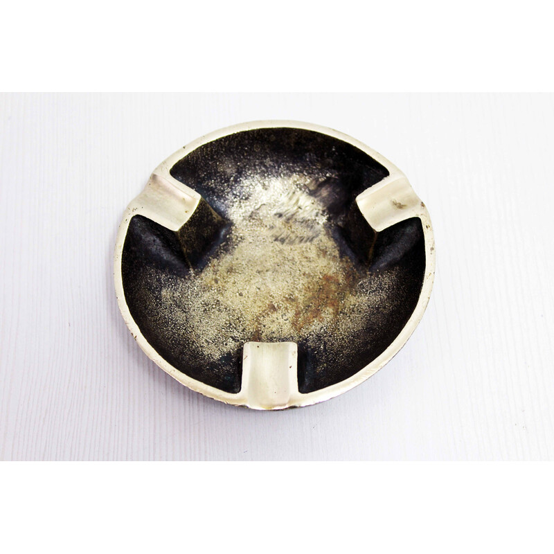 Vintage bronze brutalist ashtray, 1950